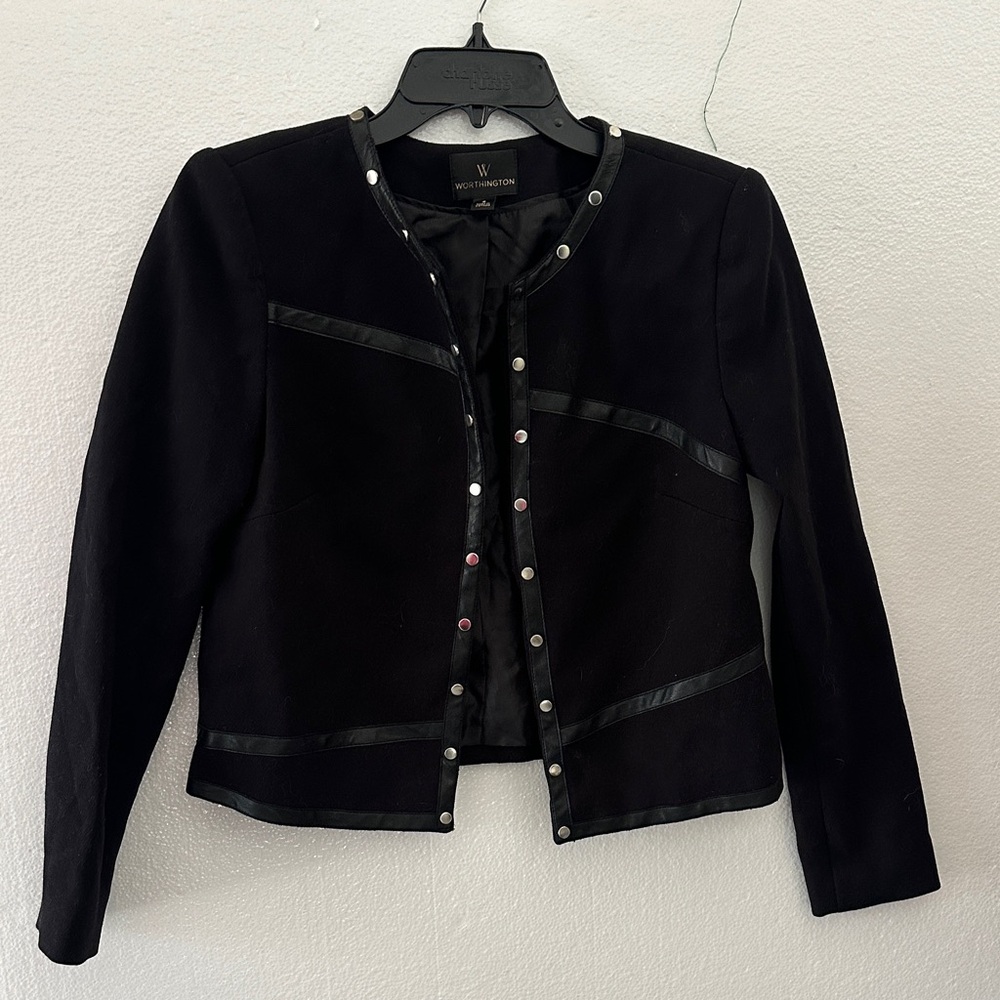 Worthington Black Blazer with Silver Studs